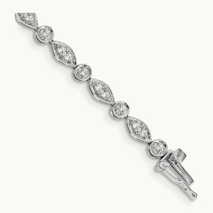 Diamond Bracelet, 14K White Gold