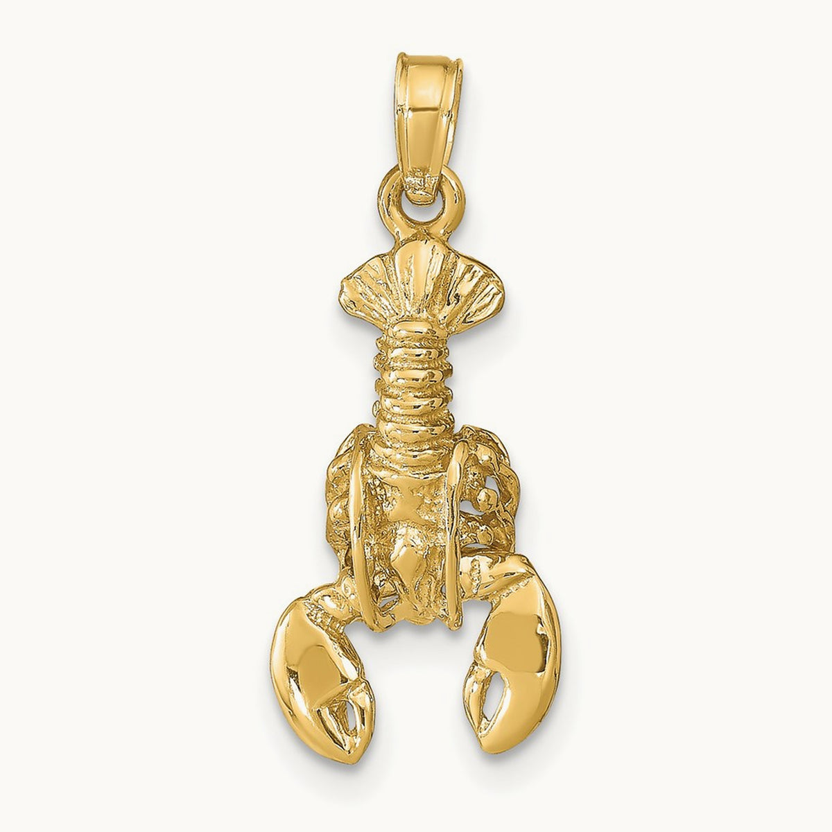 Moveable Lobster Pendant — 14K Yellow Gold