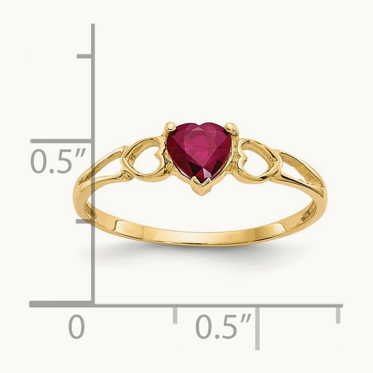 Ruby Birthstone Ring, 14K