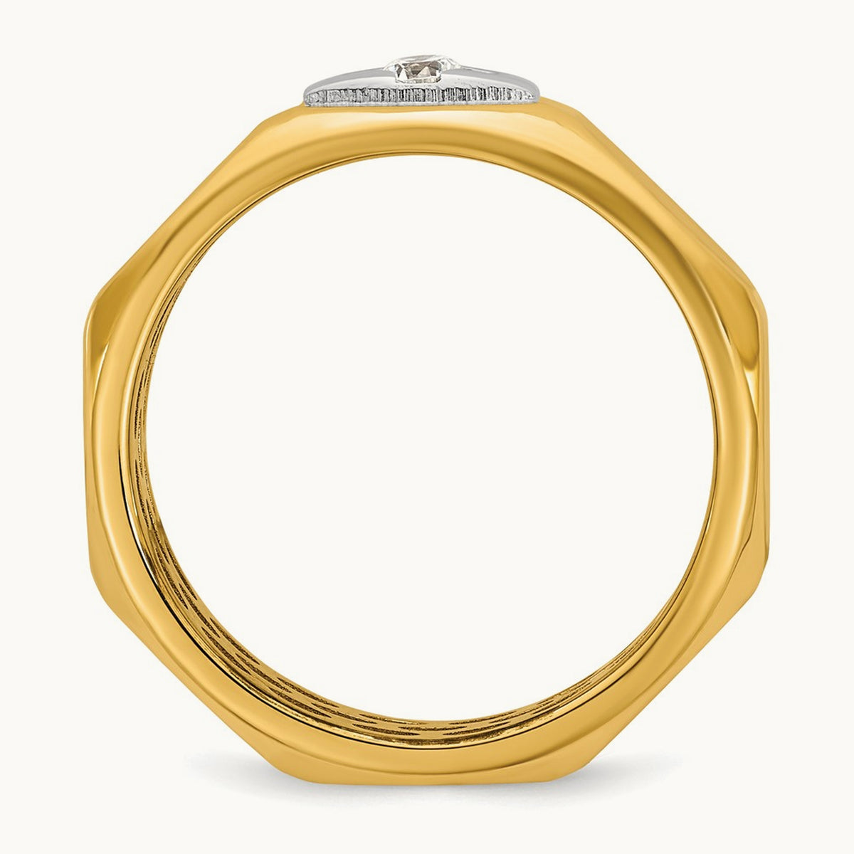 14ktt IB Goodman Mens Satin Complete 1/10ct Diamond Ring