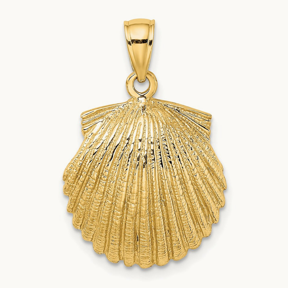 Scallop Shell Charm — 25mm