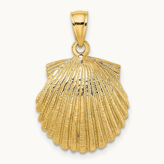 Scallop Shell Charm — 25mm