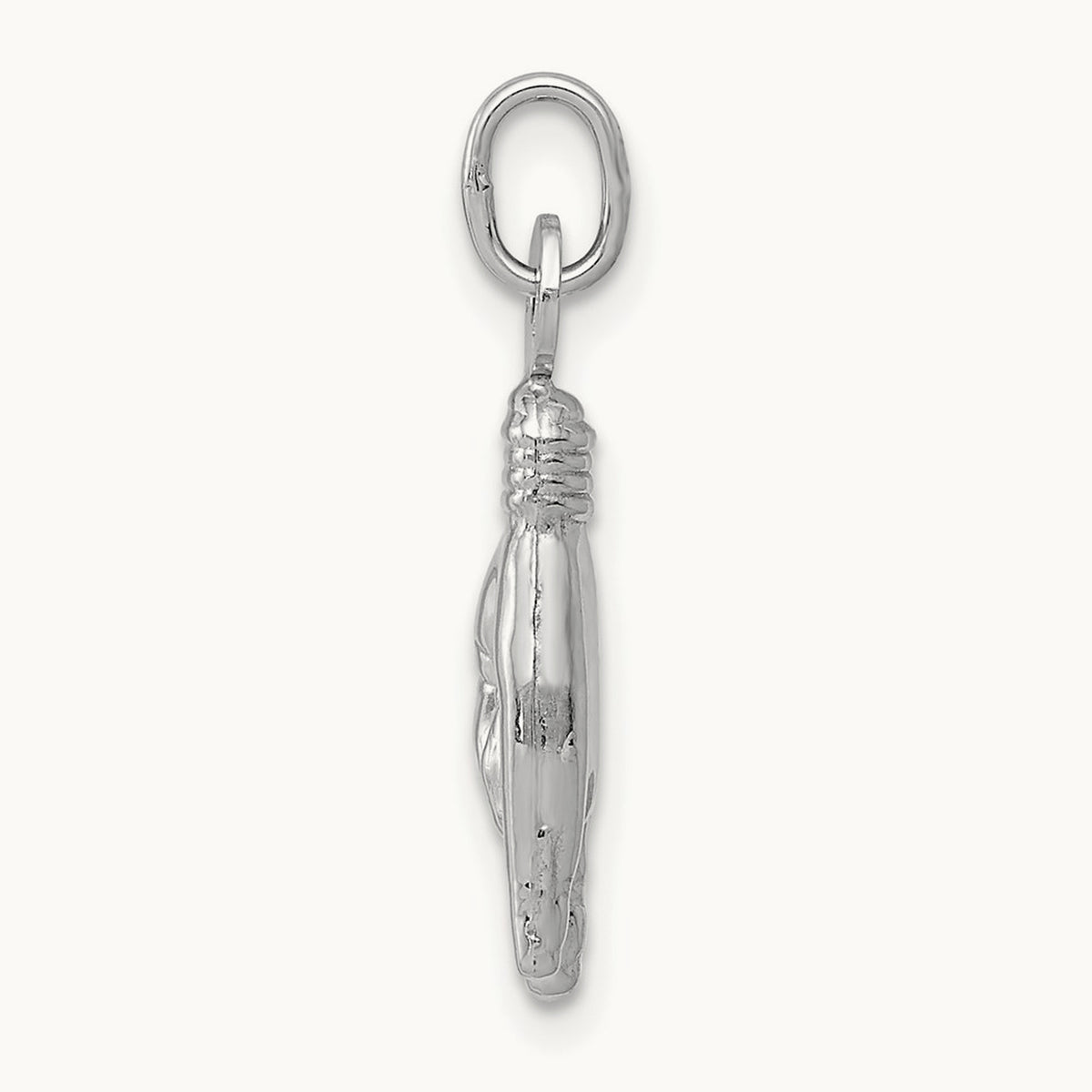 3D Rock On Sign Charm — 14K White Gold