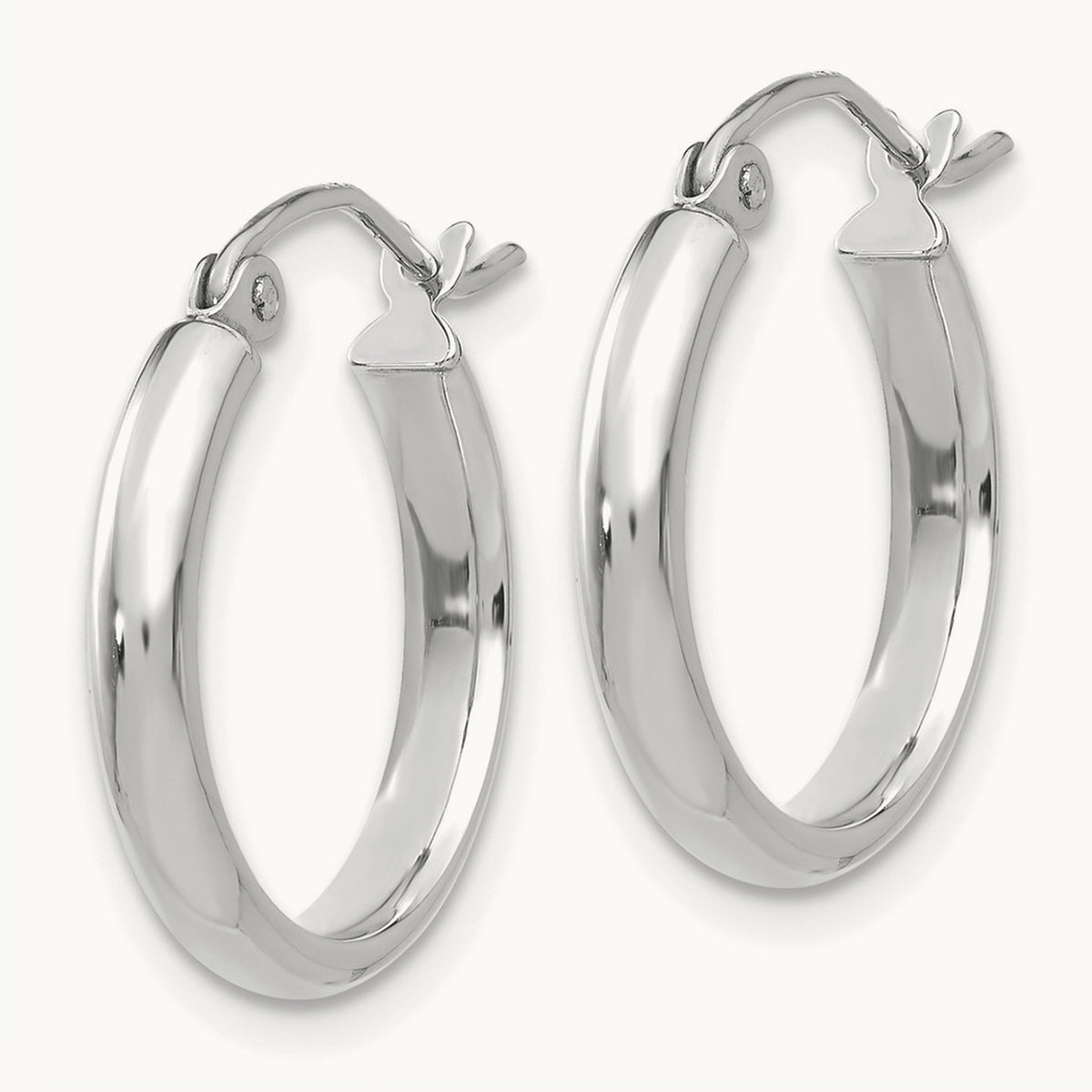 Hoop Earrings, 14K White Gold