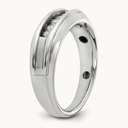 5 Stone Men's Ring, 0.25 ct tw Lab-Grown Diamond