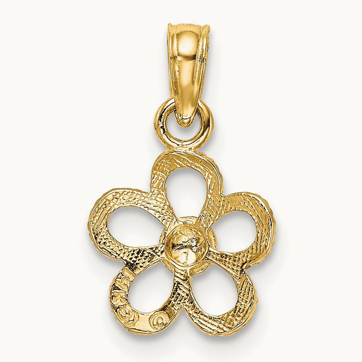Mini Daisy Flower Charm, 14K