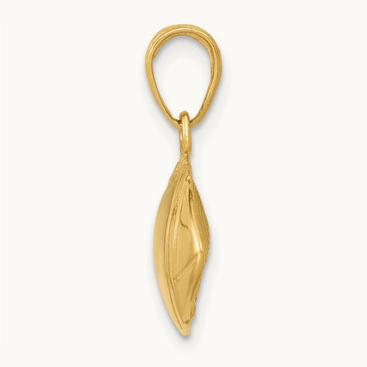 Football Profile Pendant, 14K