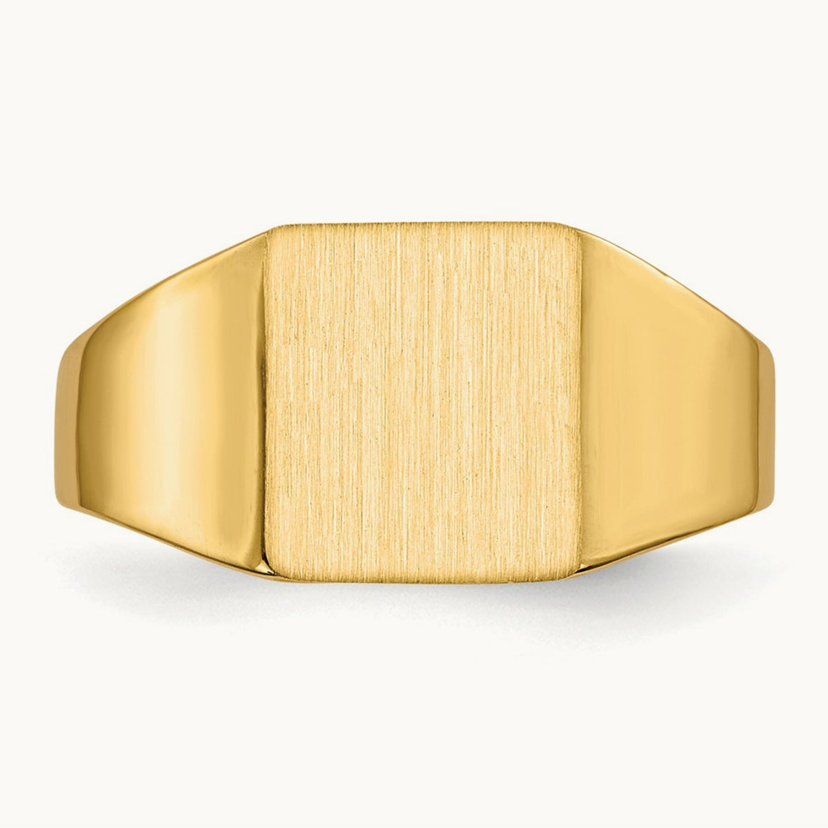 8.5x9. Closed Back Signet Ring, 0mm, 14K