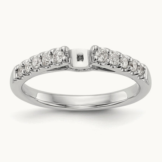 Semi-Mount Peg Engagement Ring, 0.25 ct tw Lab-Grown Diamond