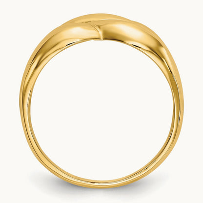 Polished Twisted Dome Ring, 14K