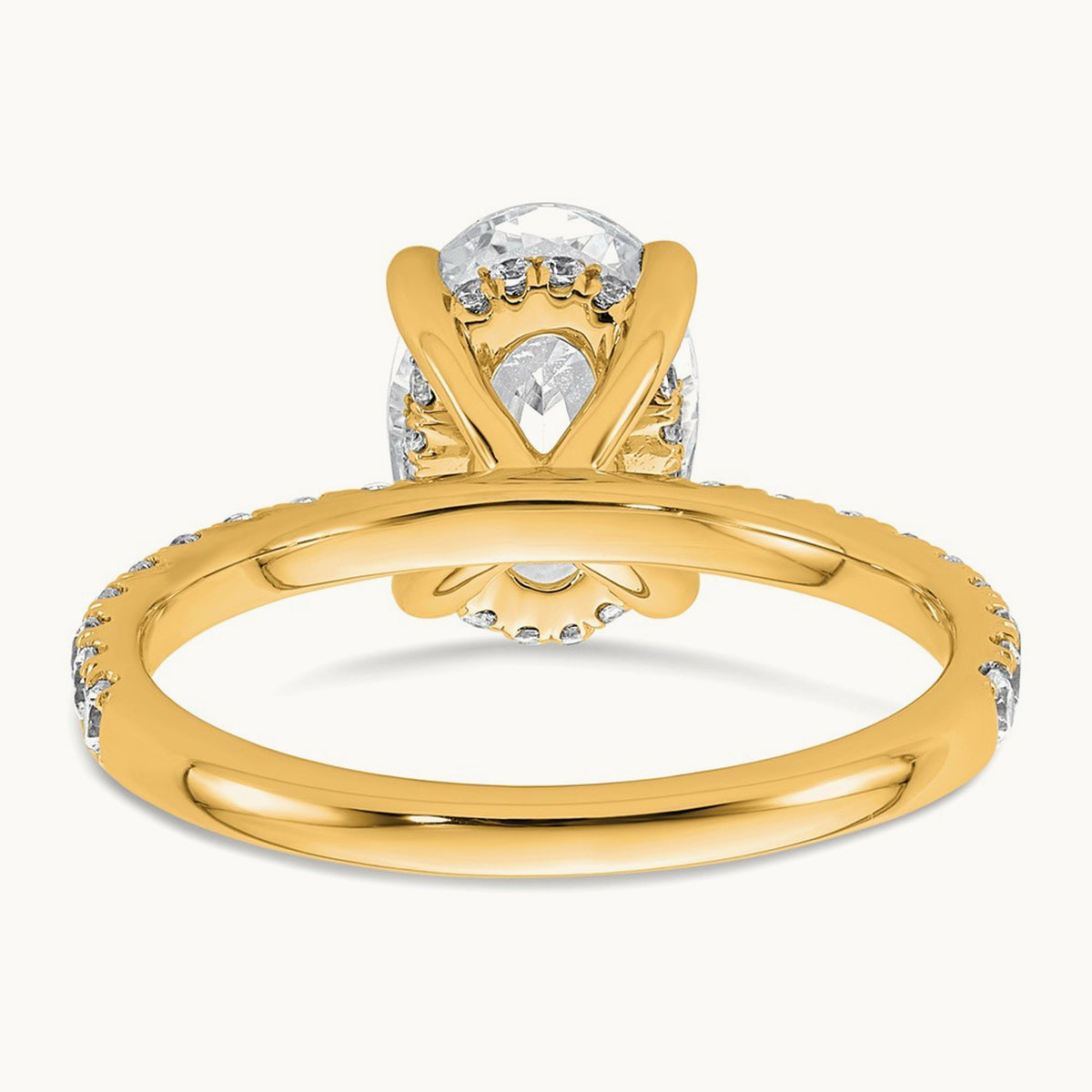Oval Solitaire Engagement Ring, 1.25-4.50 ct tw Lab-Grown Diamond — 14K Yellow Gold, 7 (3)