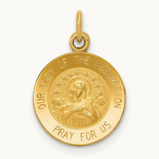 Our Lady Of The Assumption Medal Charm, 14K