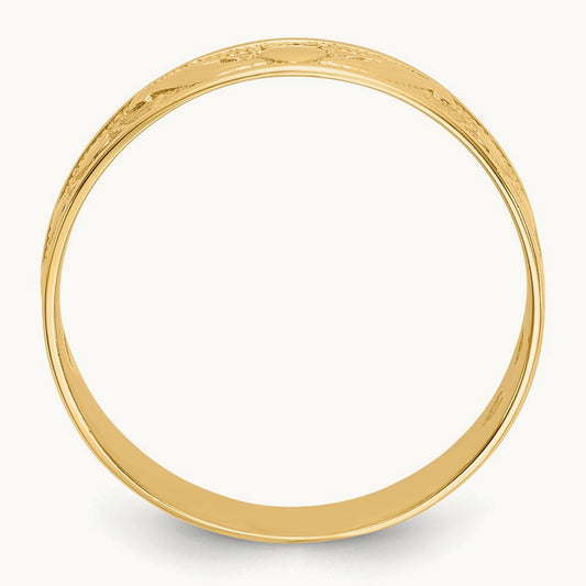 Polished Claddagh Band, 14K