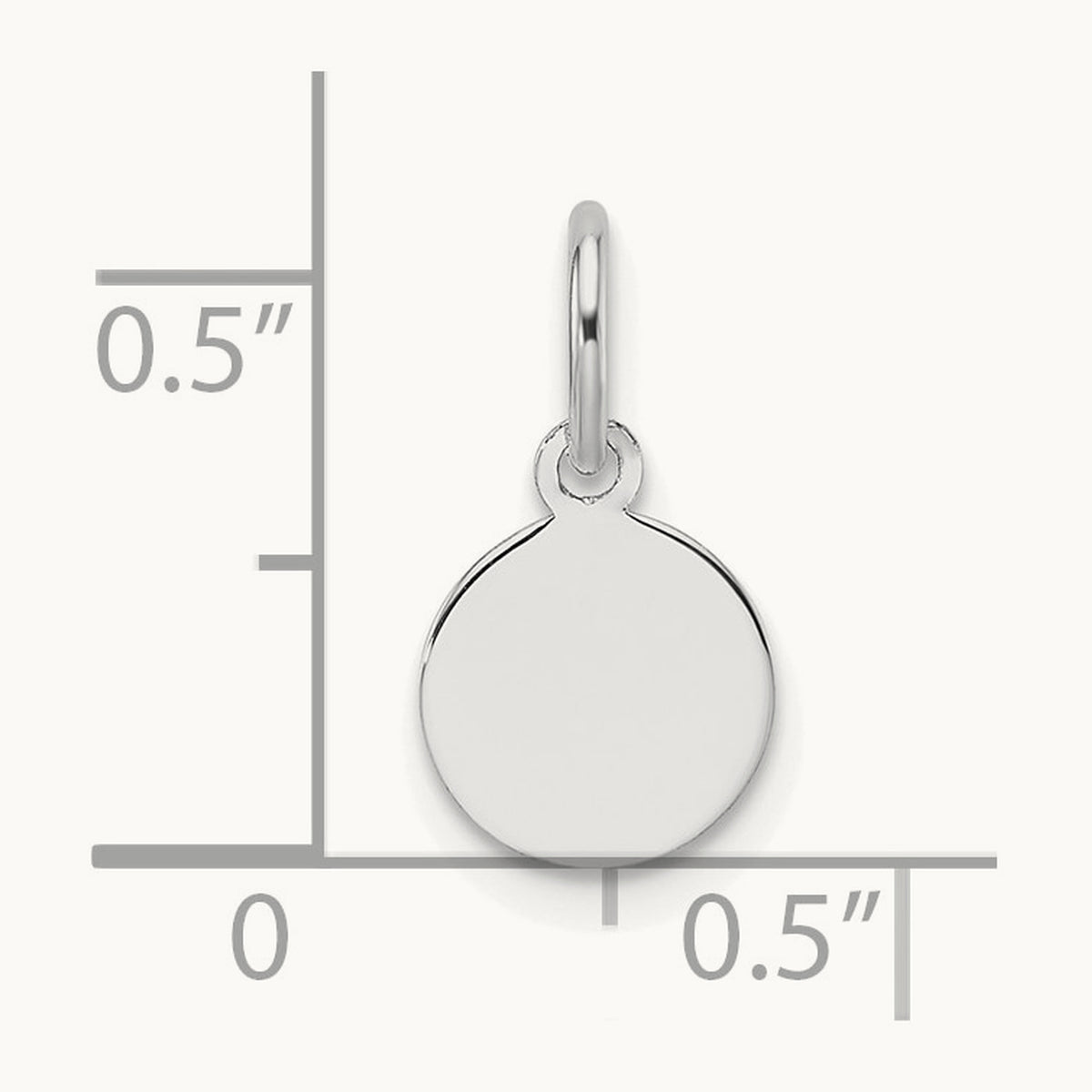 Plain .011 Gauge Round Engravable Disc Charm — 13.2mm