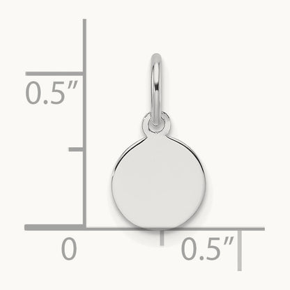 Plain .011 Gauge Round Engravable Disc Charm — 13.2mm