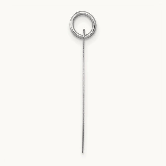 Round Disc Charm, 14K White Gold