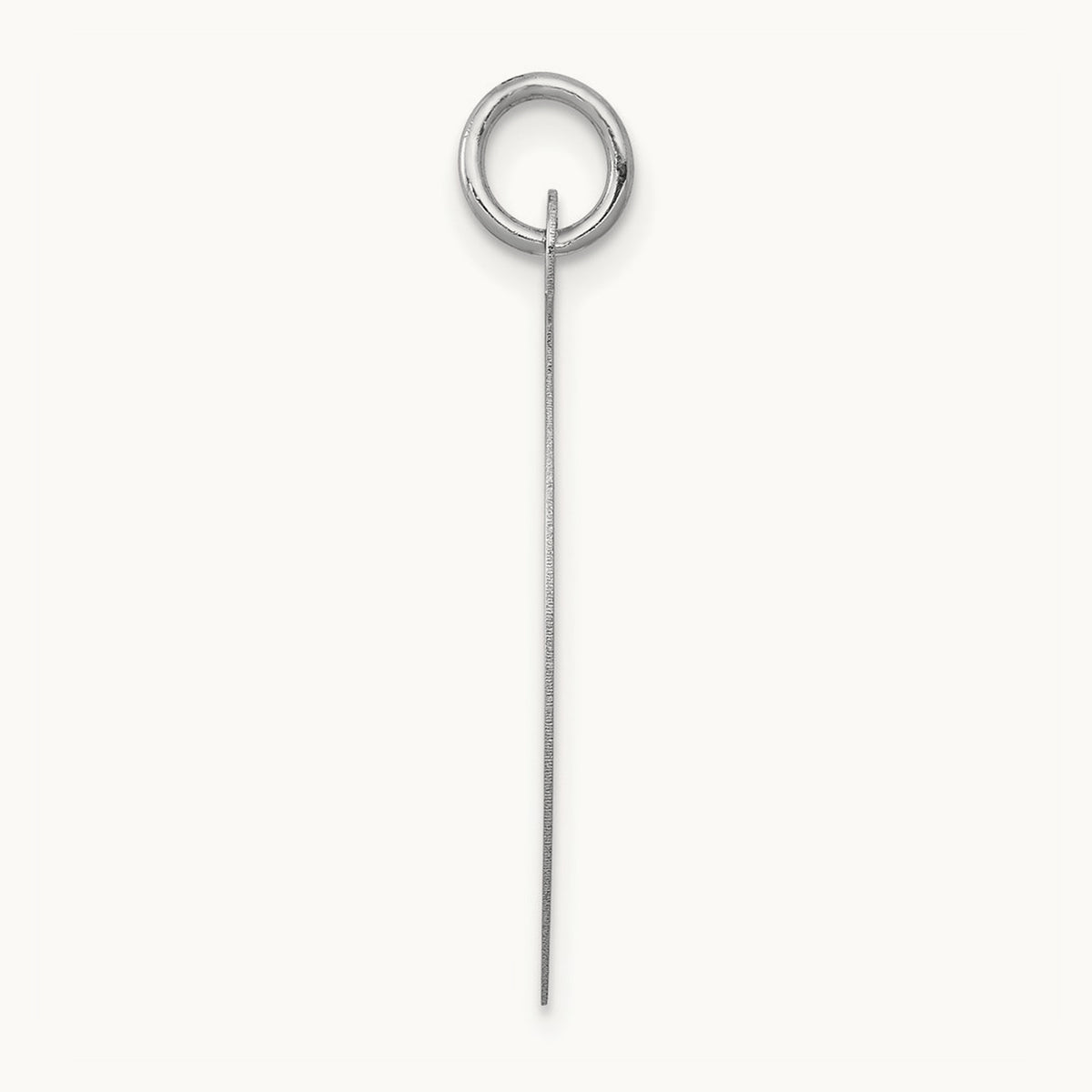Round Disc Charm, 14K White Gold
