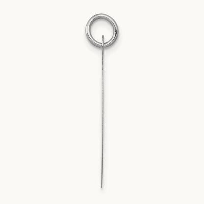 Round Disc Charm, 14K White Gold