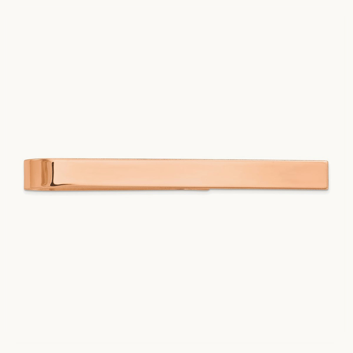 Polished Tie Bar — 14K Rose Gold