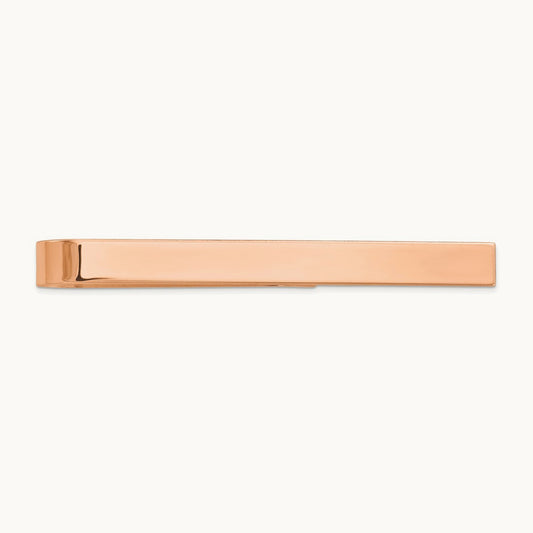 Polished Tie Bar — 14K Rose Gold