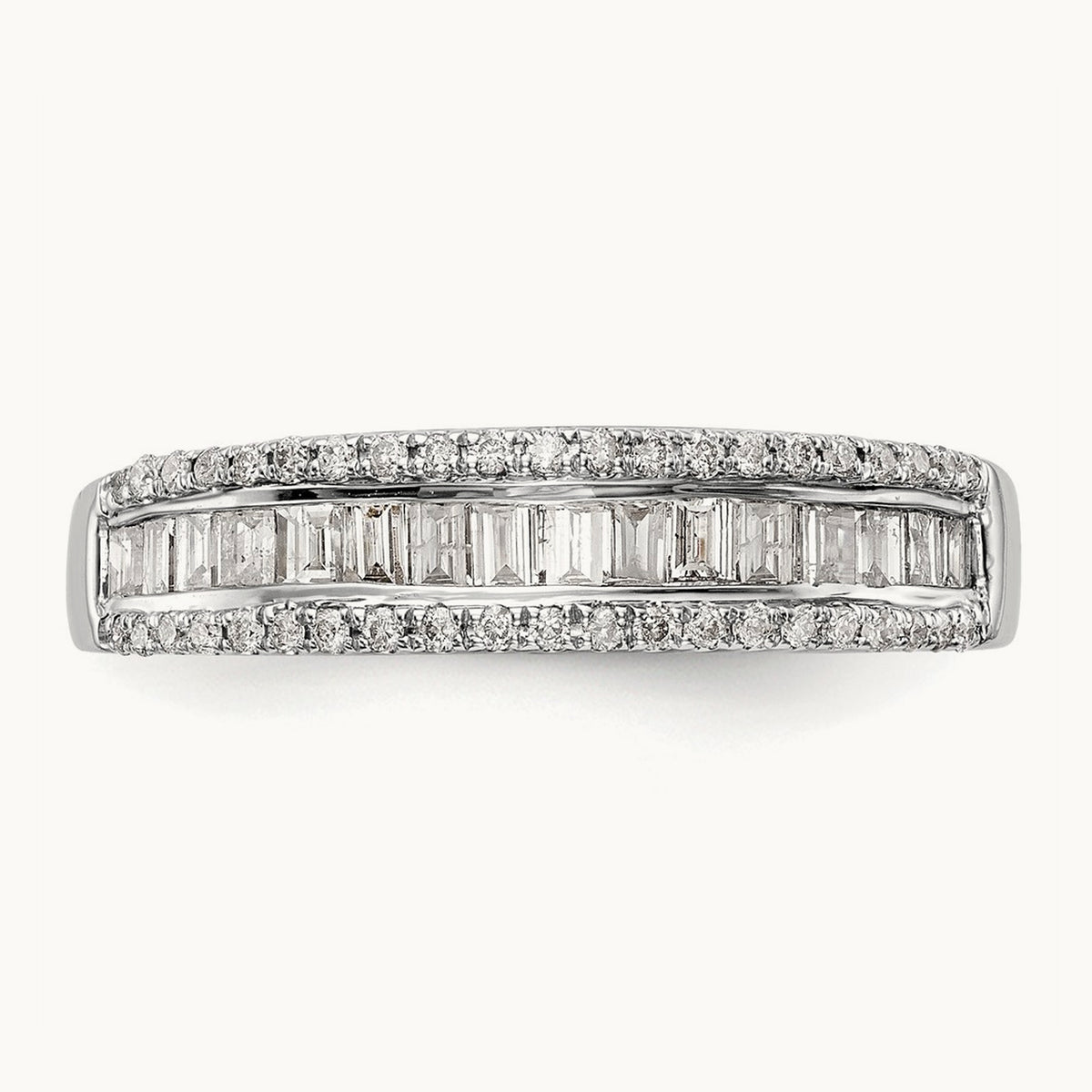 Diamond Wedding Band, 14K White Gold