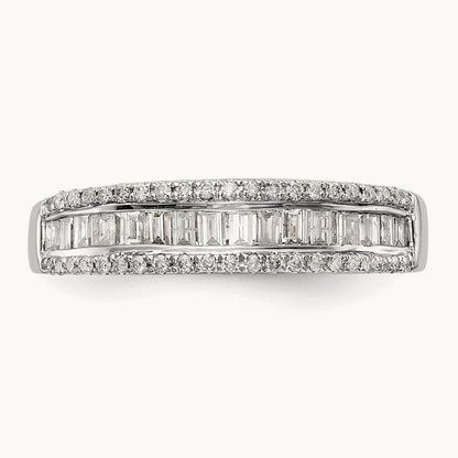 Diamond Wedding Band, 14K White Gold