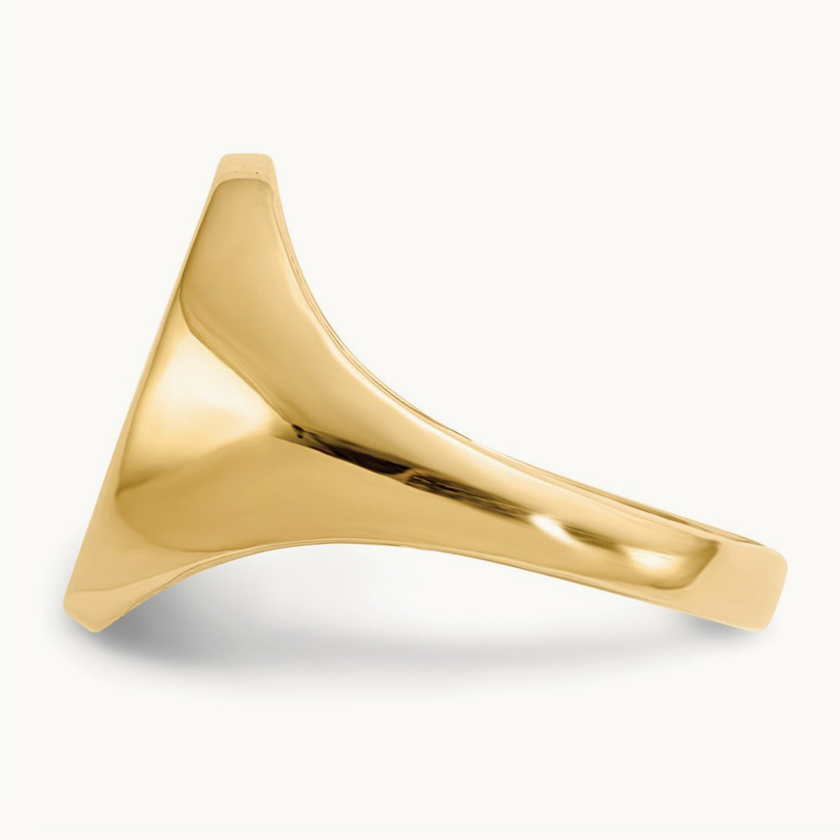 9.5x12. Closed Back Signet Ring, 5mm, 14K
