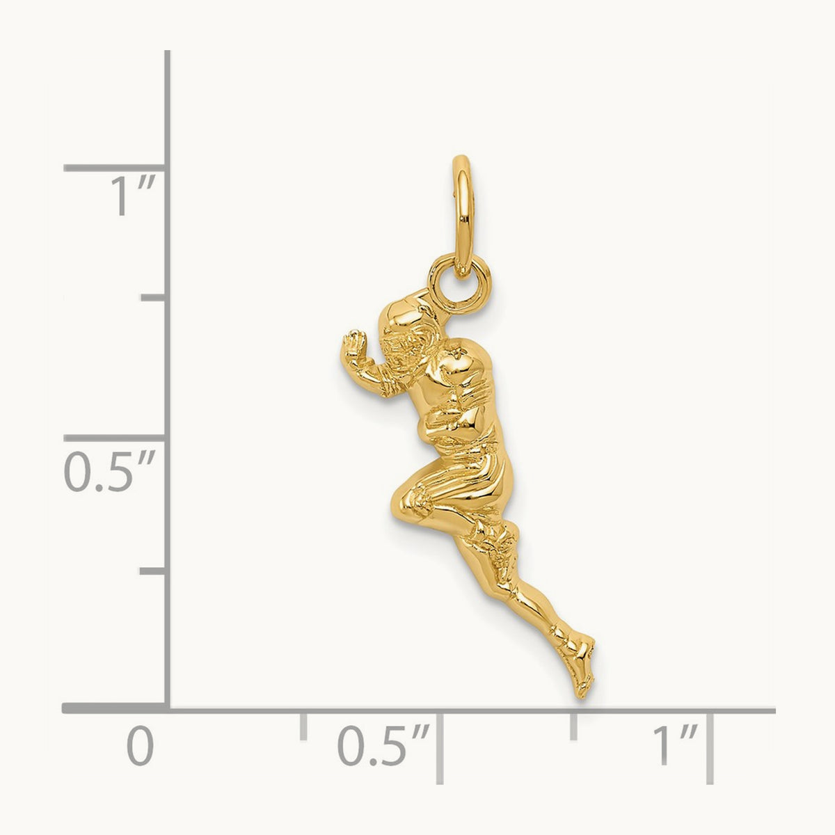 Football Player Charm, 14K