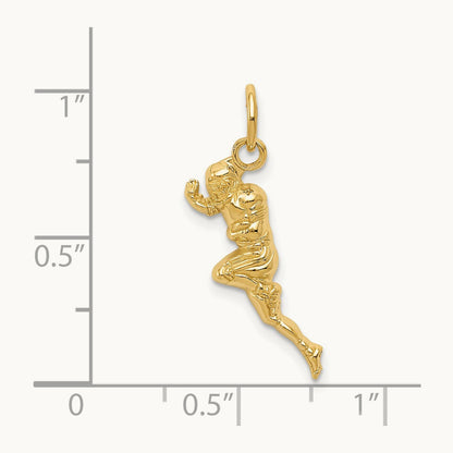 Football Player Charm, 14K