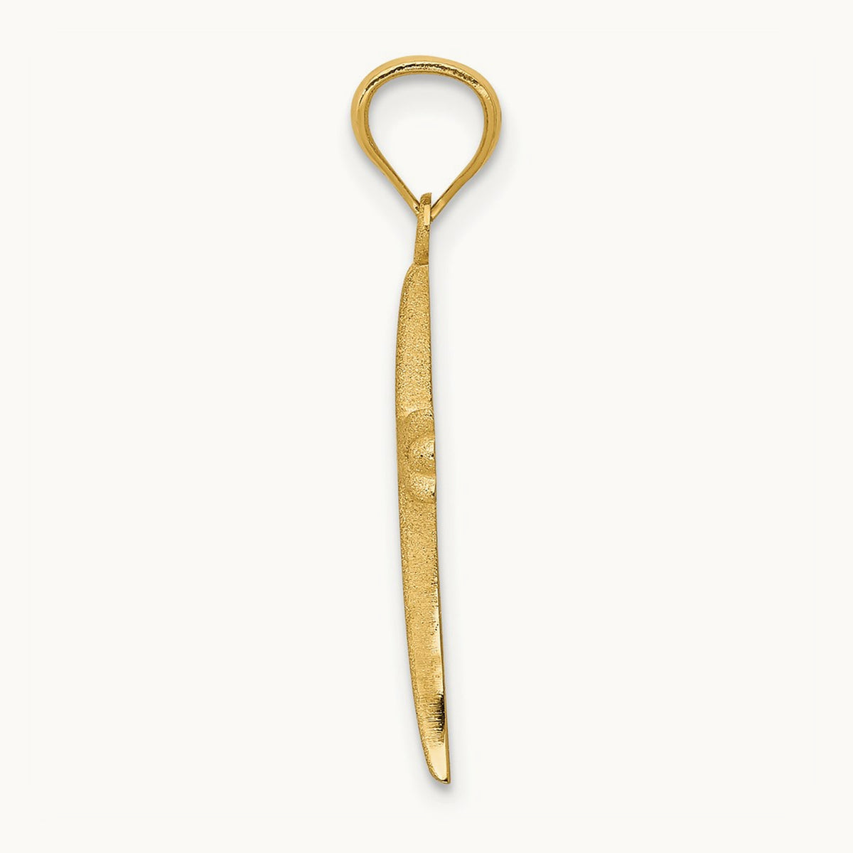 Satin Cross Charm, 14K