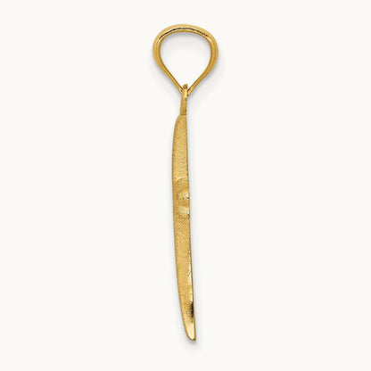 Satin Cross Charm, 14K