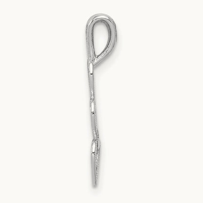 Triple Heart Pendant, 14K White Gold