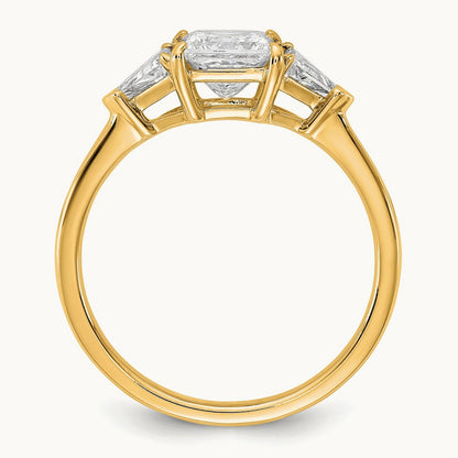 Priness/Trillion Engagement Ring, 1.50 ct tw Lab-Grown Diamond