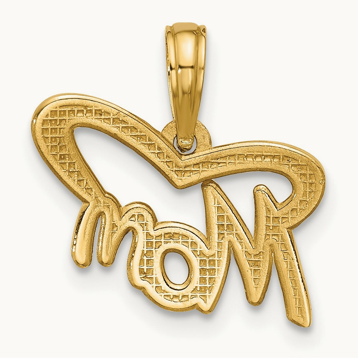 Polished Mom Pendant, 14K
