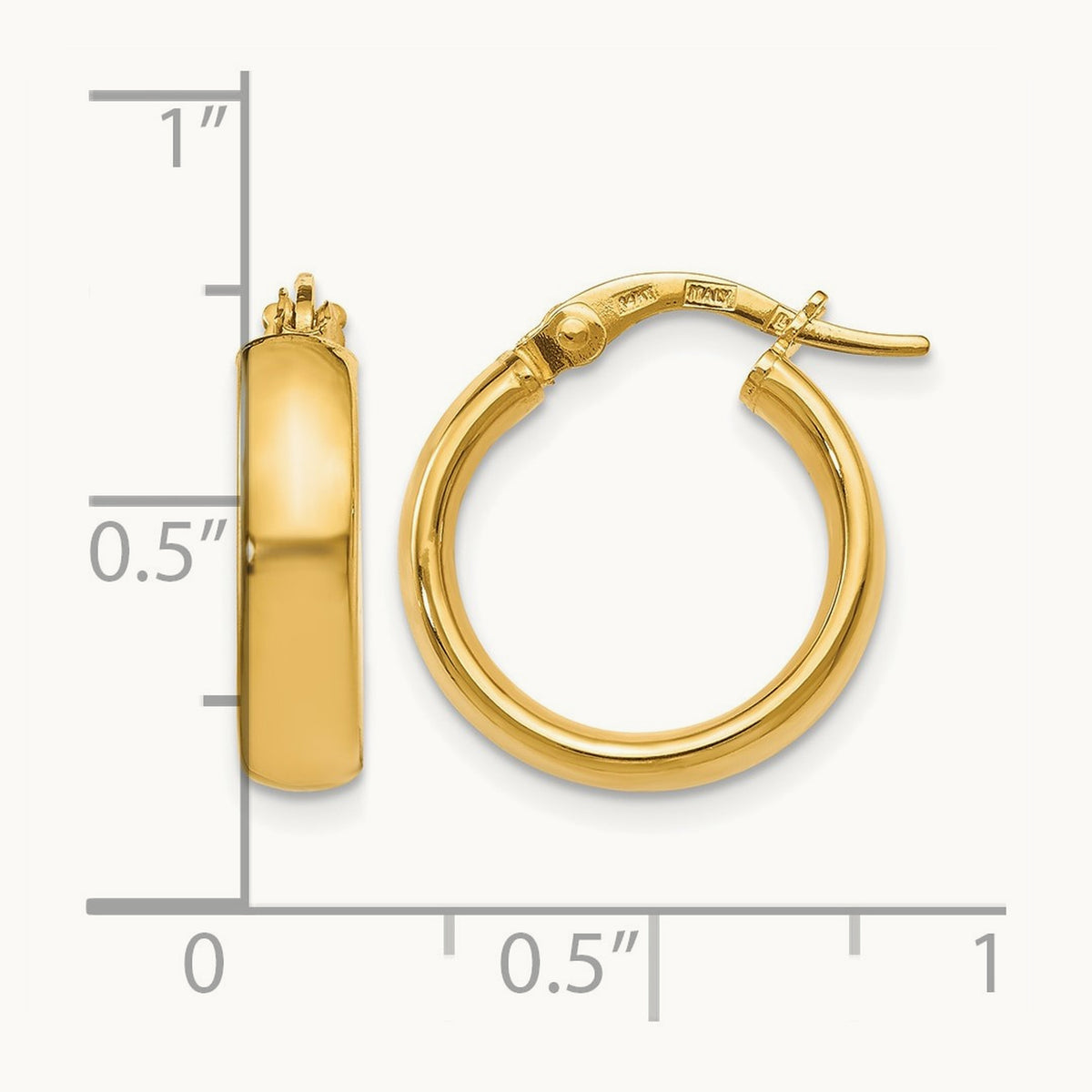Polished Earrings, 14K — Leslie's