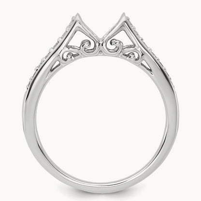 Semi-Mount Peg Set Engagement Ring, 0.20 ct tw Lab-Grown Diamond