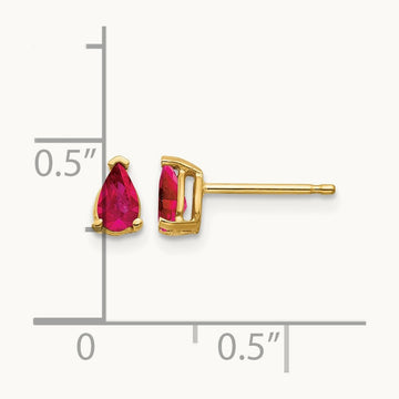 Ruby Ruby Earrings, 14K
