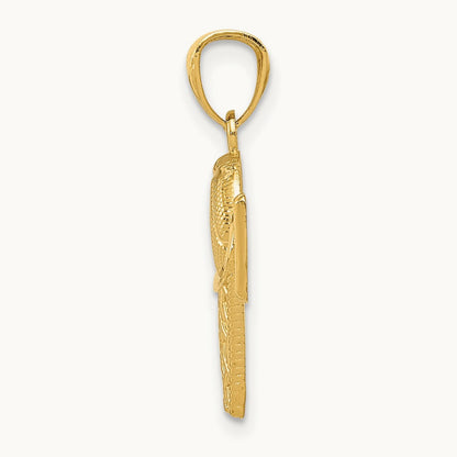 Basketball in the Net Pendant, 14K