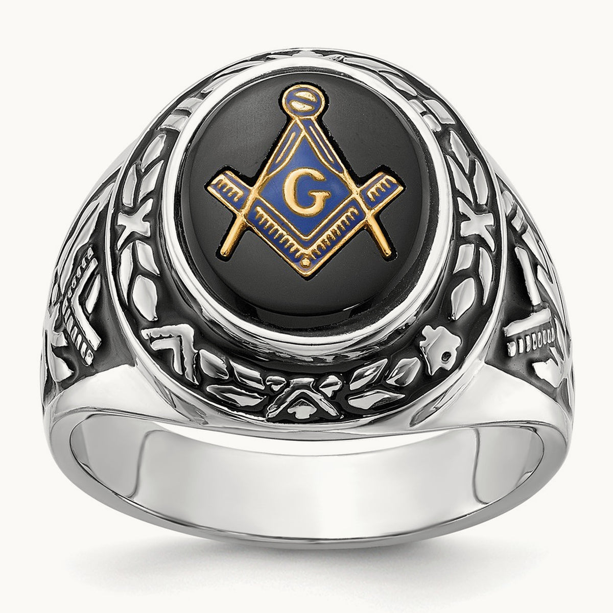 Men's Polished — 14K White Gold, 10