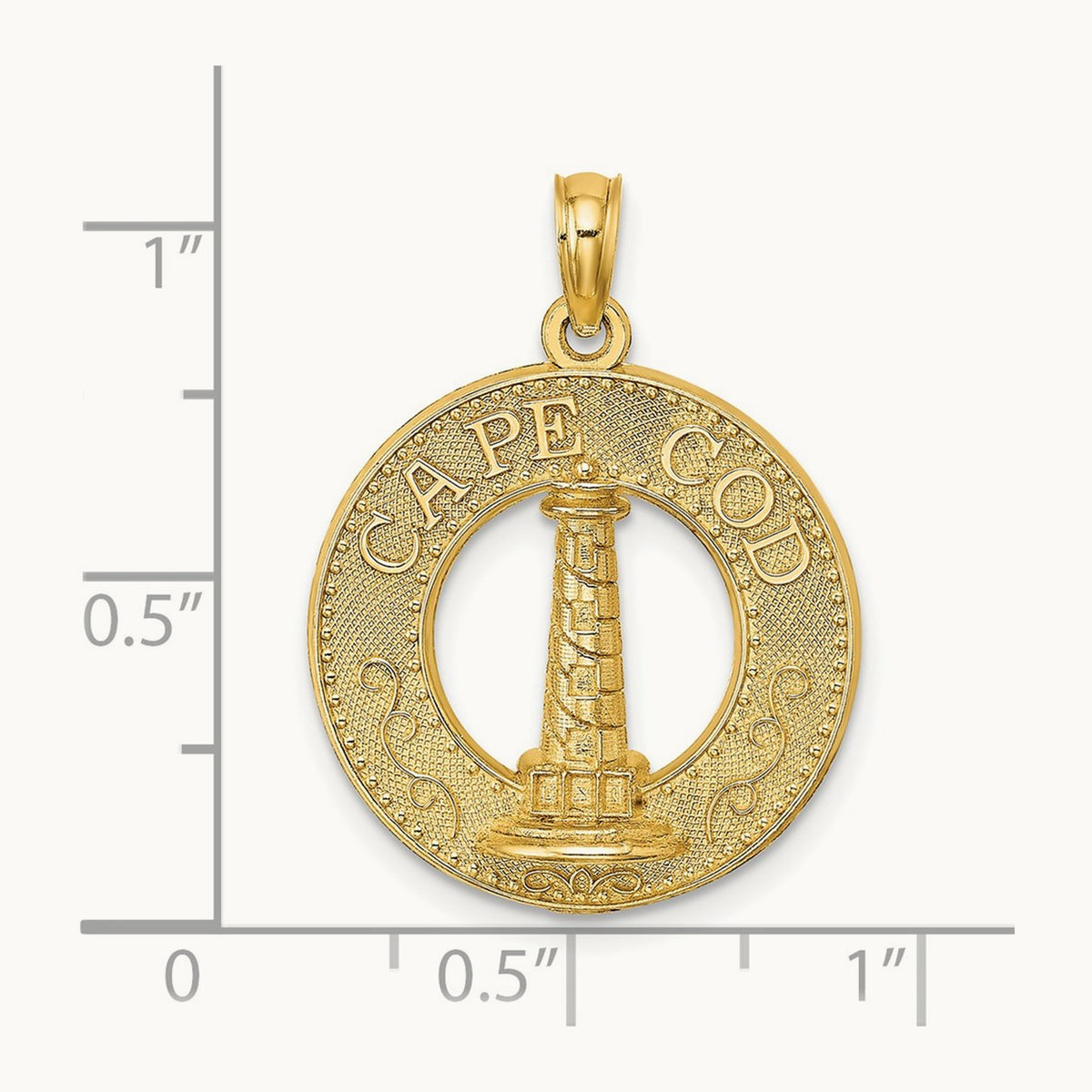CAPE COD Lighthouse Charm, 14K