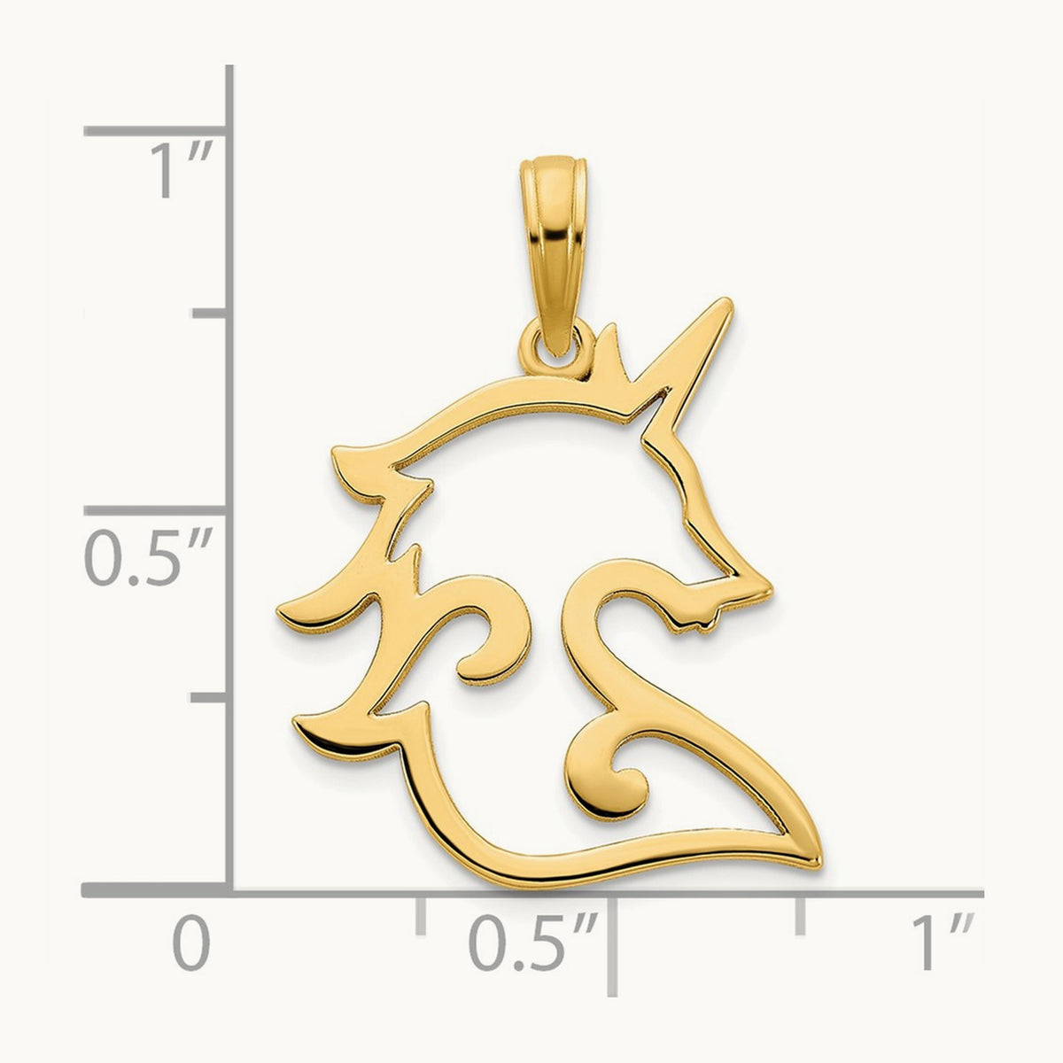 Unicorn Pendant, 14K