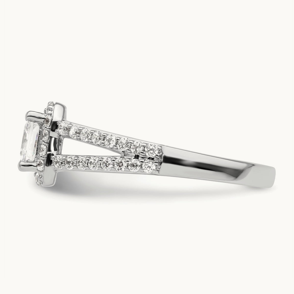 Princess Semi-Mount Halo Engagement Ring, 0.50 ct tw