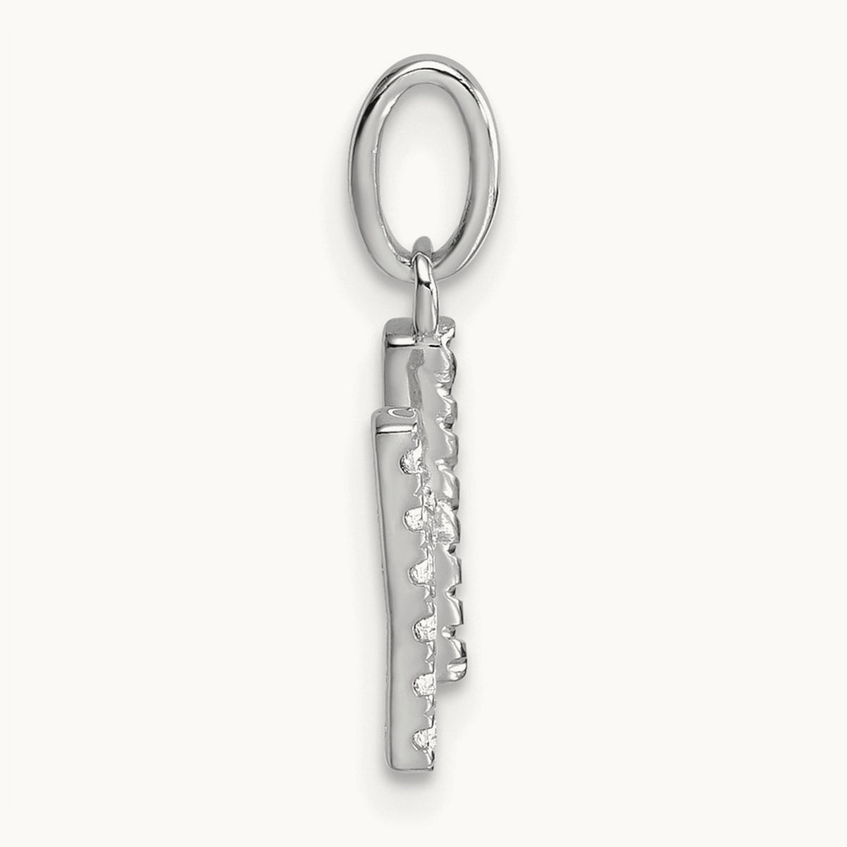 Twisted Diamond Charm — 14K White Gold, H