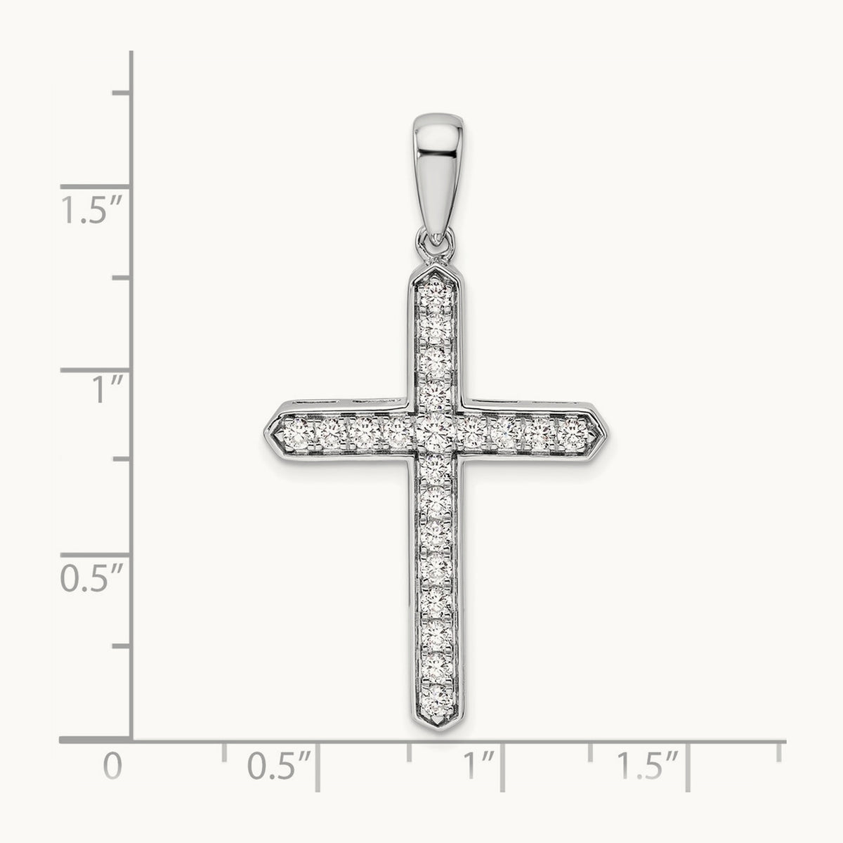 Cross Pendant, 0.75 ct tw Lab-Grown Diamond