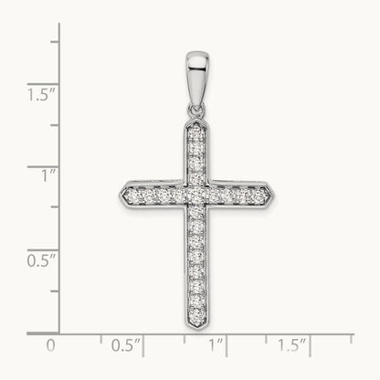 Cross Pendant, 0.75 ct tw Lab-Grown Diamond