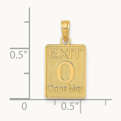 EXIT 0 / CAPE MAY Charm, 14K