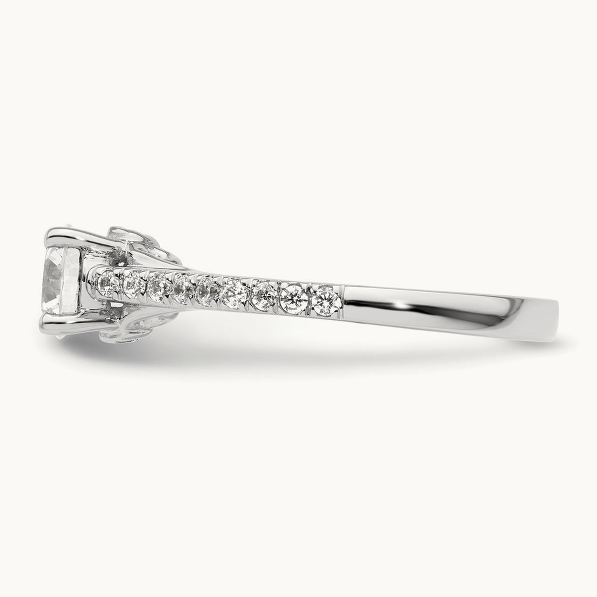 Round Semi-Mount Engagement Ring, 0.25 ct tw Lab-Grown Diamond