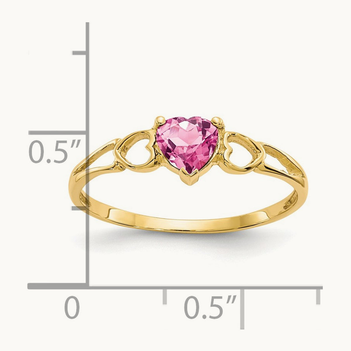 Tourmaline Birthstone Ring, 14K Pink