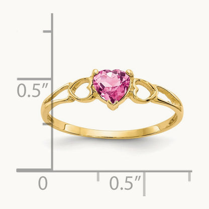 Tourmaline Birthstone Ring, 14K Pink