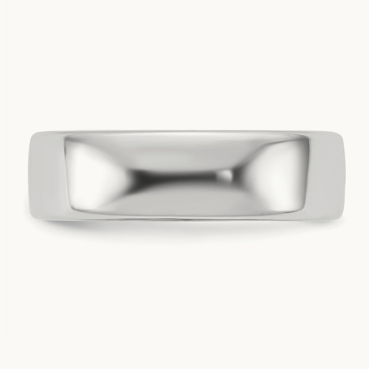 European Comfort Fit Band — 14K White Gold, 6mm